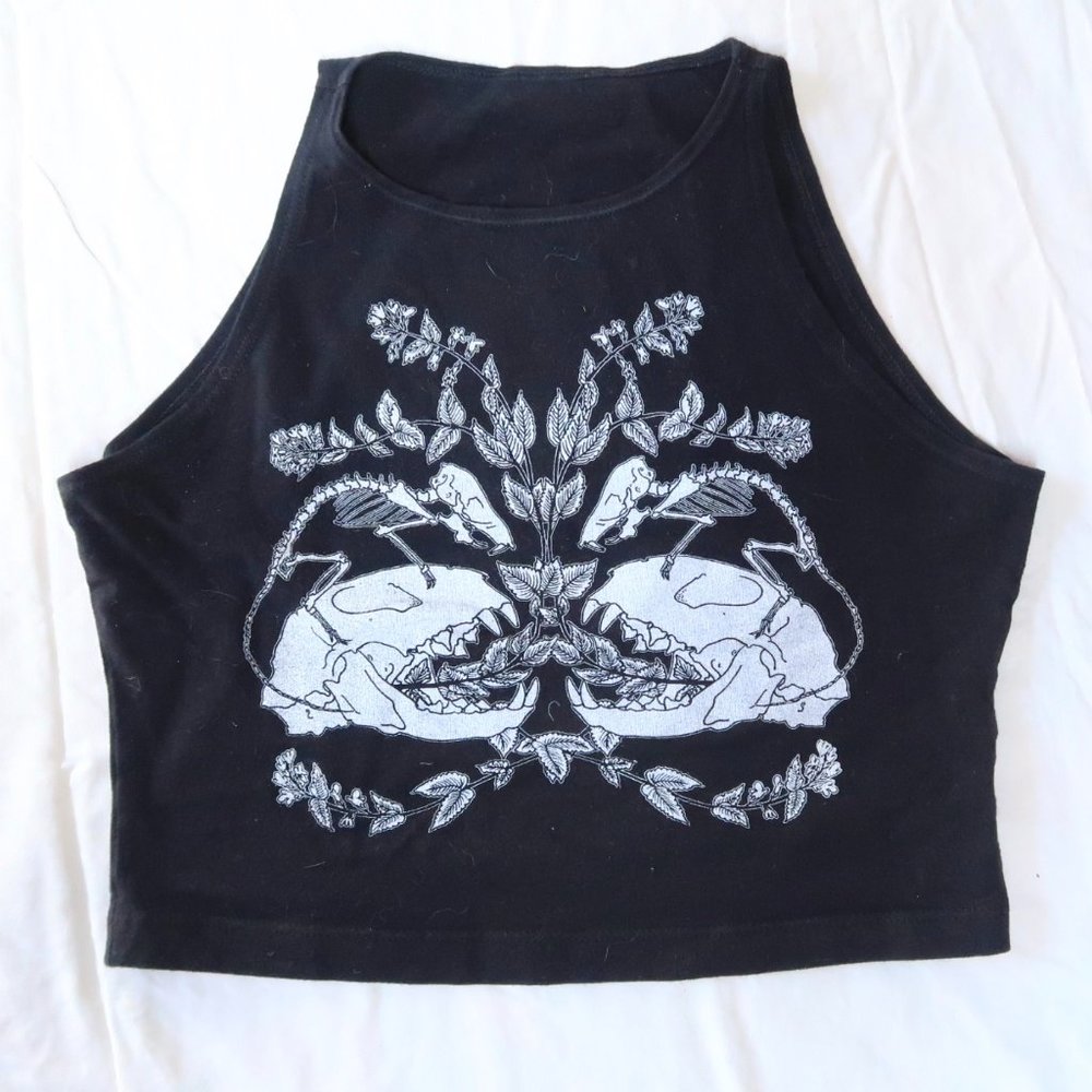 Fennec Design Co Animal Print Crop Tank Top M